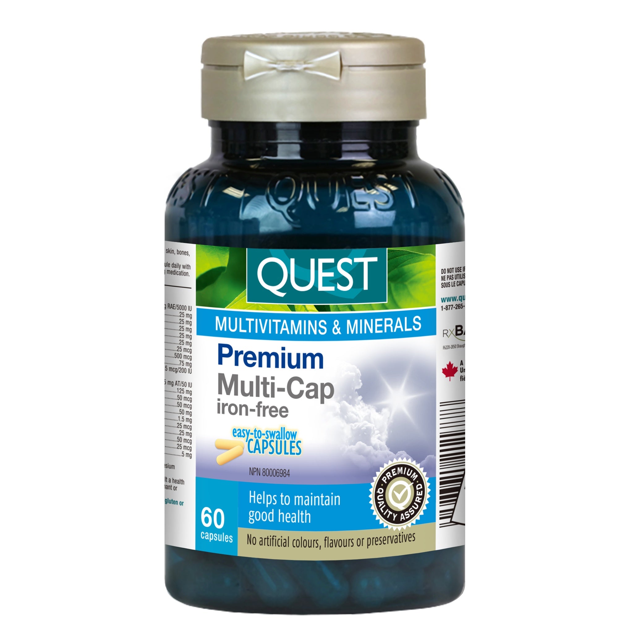 Quest® Premium Multi-Cap Iron Free (90 Capsules) - 338400